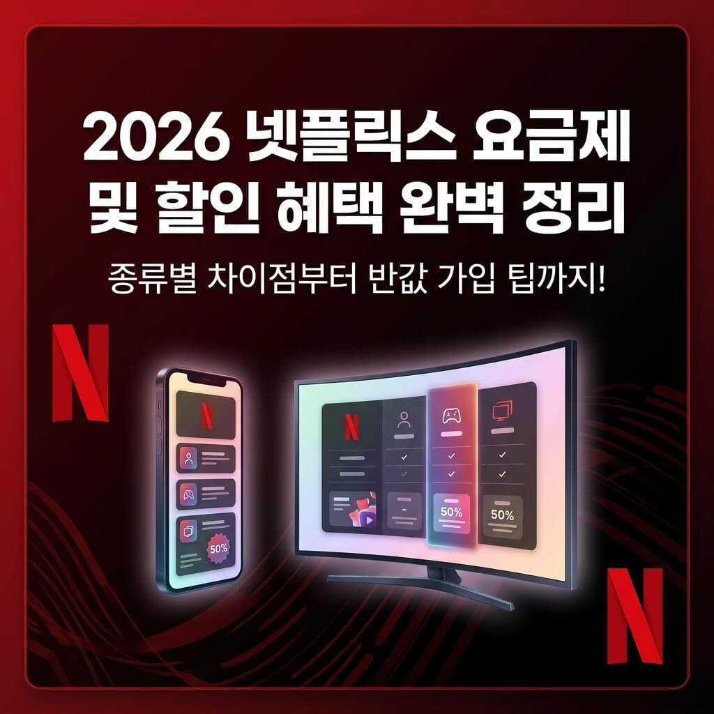 2026년 넷플릭스 요금제 종류 차이 비교 및 최신 할인 이벤트 가입 방법 썸네일