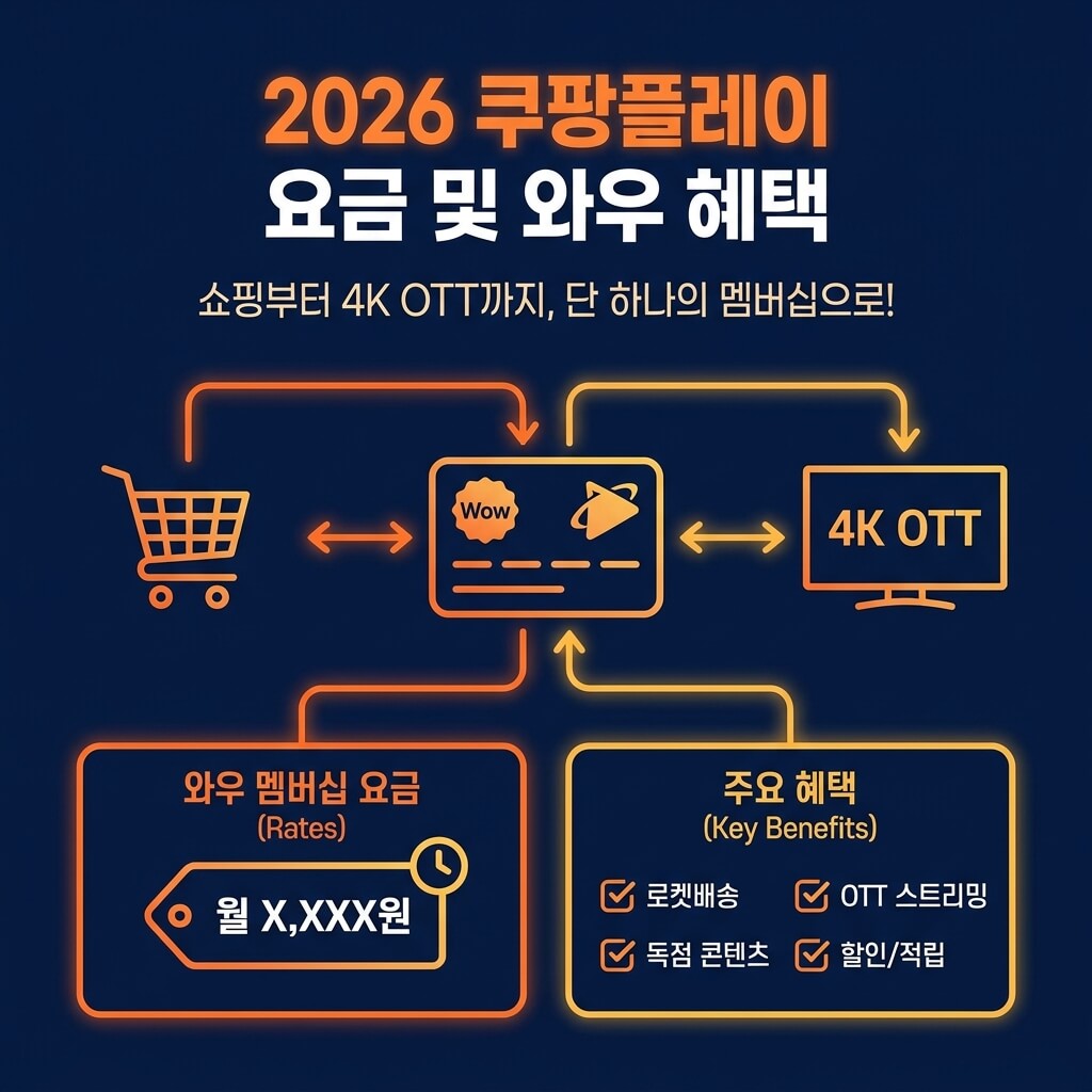 2026년 쿠팡플레이 요금제 종류별 차이점과 와우 멤버십 할인 가입 방법 안내