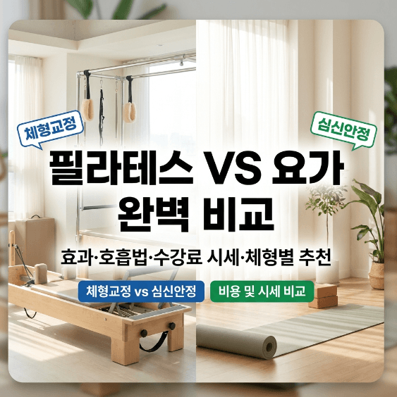 필라테스 요가 차이 효과 비용 및 체형별 추천 정리