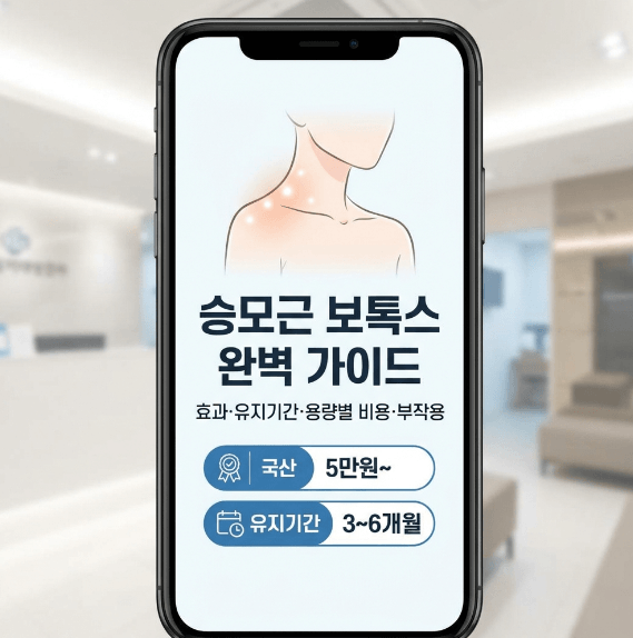 승모근 보톡스 효과 유지기간 용량별 비용 정리