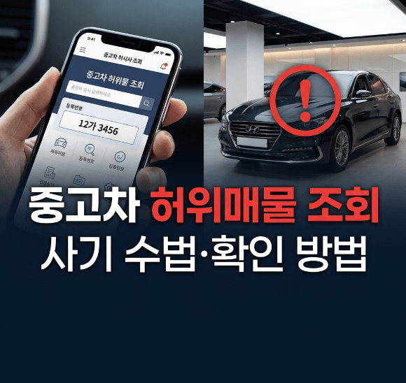 중고차 허위매물 확인하는 방법과 실시간 조회 가이드