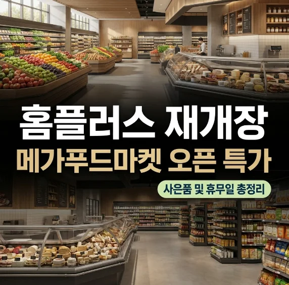 홈플러스 재개장 매장 오픈 할인 및 사은품 혜택