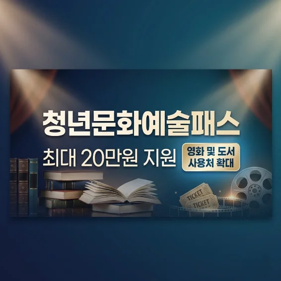 청년문화예술패스 지원금 혜택 및 영화 도서 사용처