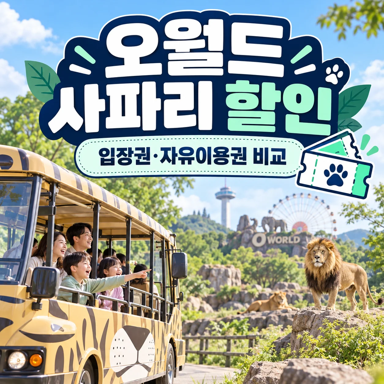 대전 오월드 사파리 할인, 온라인 예매와 카드 조건 확인하기